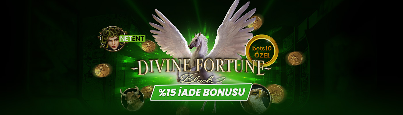 YENİ VE ÖZEL SLOTTAN %15 İADE BONUSU divine fortune